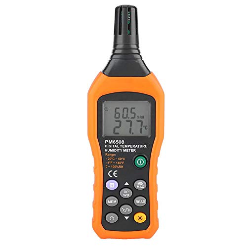 PM6508 High Precision Handheld LCD Digital Temperature Humidity Meter Thermometer Hygrometer for Home and Industrial Using 7.12.41.1in