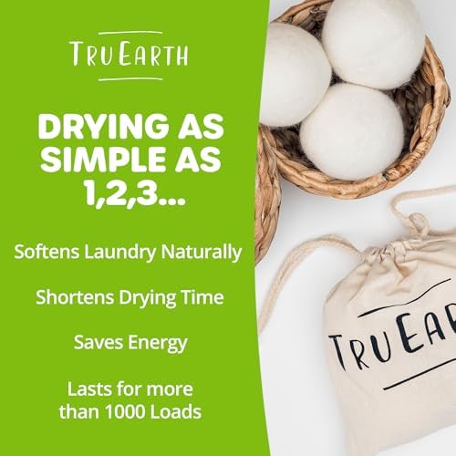Tru Earth Wool Dryer Balls, Set of 4 XL