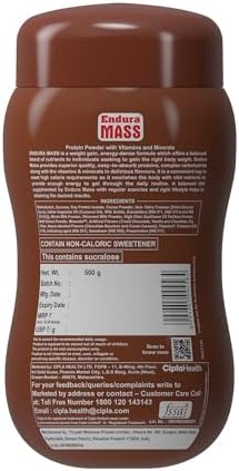 Endura Mass Weight Gainer 500gms- Chocolate Flavour