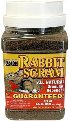 Rabbit Scram All Natural Granular Repellent - All-Natural, Animal, People and Pet Safe Granule (2.5 lb Shaker)