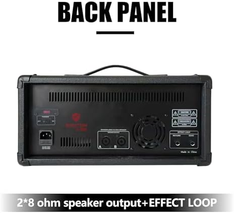 S-1202 12inch 2000W Bluetooth PA System with Powered Mixer Set | Passive Speakers with 6 Channel Mixer /Stands /Mic/ Effect Controller/ 48V Phantom