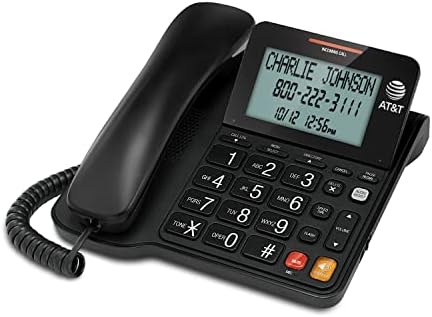 AT&T CL4940 Corded Phone with Digital Answering System, Caller ID, Large Tilt Display