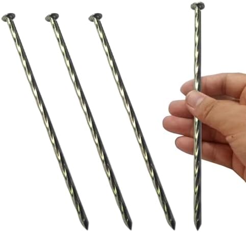 9 Pack 8 Inch Galvanized Tent Spikes,Metal Edging Spikes Landscape
