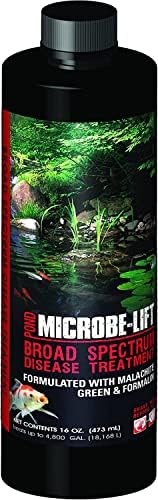 MICROBE-LIFT BSDT16 Broad Spectrum Disease Treatment for Ponds and Outdoor Water Garden, Safe for Live Koi Fish, Goldfish, Plants, and Decor, 16 Fl Oz