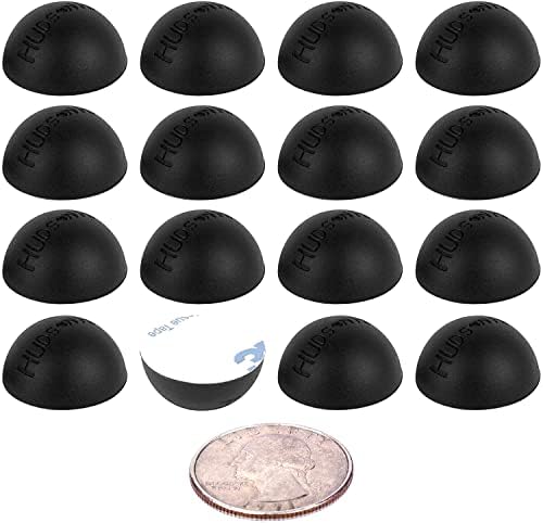 Hudson Hi-Fi Speaker Isolation Feet (4-Pack, 1") – Adhesive Silicone Anti-Vibration Pads for Speakers, Turntables, Subwoofers & Amplifiers, Supports 5-18 lbs Per Pad