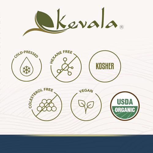 Kevala Organic Extra Virgin Sesame Oil – Cold Pressed, Unrefined & Non-GMO Cooking Oil for Salad, Frying, Baking