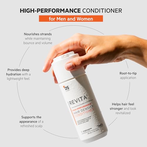 DS Labs Revita Hair Density Shampoo & Conditioner for Thinning Hair, 205 mL | Complete hair care routine powered by peptides, turmeric, caffeine & ginseng for healthier-looking, fuller-looking hair.