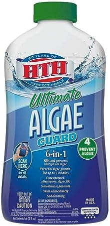 HTH 67033 Ultimate Algae Guard Swimming Pool Algaecide Cleanser, 1 qt