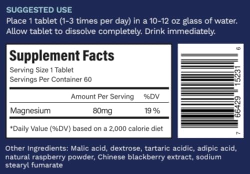 Active H2 Ultra+ Raspberry Molecular Hydrogen Tablets, 60 Effervescent Tablets