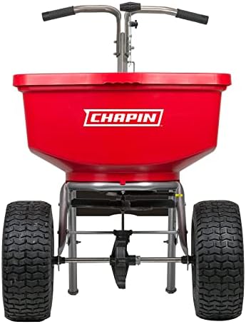 Chapin 8400C 100-Pound Capacity Made in USA Professional SureSpread Turf Spreader with Stainless Steel Frame and Linkage, Enclosed Gearbox