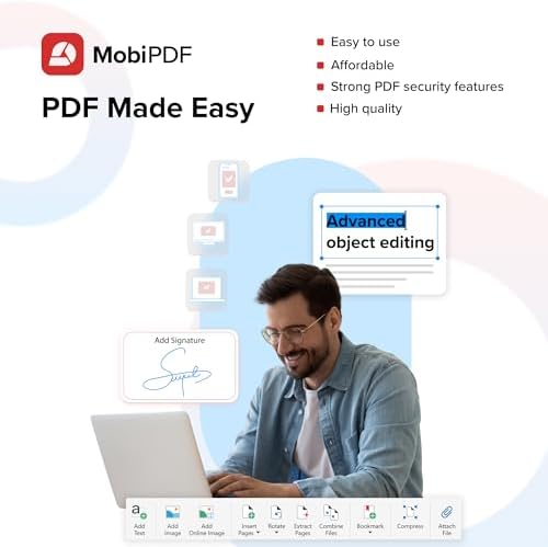 MobiPDF Lifetime - Professional PDF Editor for Windows | Edit, Sign & Convert PDFs | Best Adobe Acrobat Pro Alternative | Lifetime License