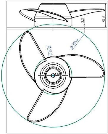 Propellers Electric Outboard Motor Prop for 55lb, 62lb, 86lb Electric Trolling Motors Mount Accessories/Boat 3-Blades Propellers