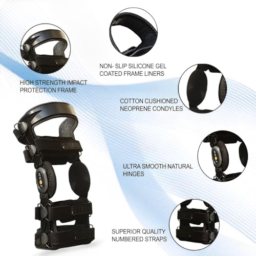 Knee Brace for Women & Men for Acl/Pcl/Mcl, Meniscus Tear, Ligament/Sports Injuries, Arthritis (OA), Knee Joint Pain Relief & Support (Black, Size-3) CHECK SIZE CHART FOR BEST FIT (PIC 2&3)