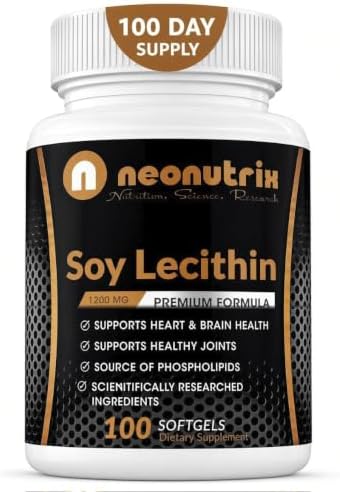 Neonutrix Soy Lecithin 1200mg - Heart & Immune Support - 100 Softgels