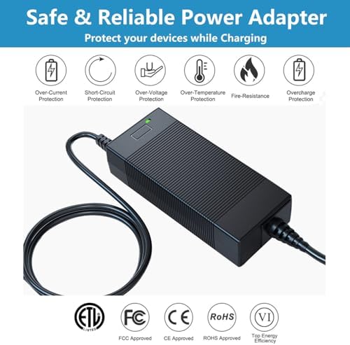ETL Listed 12V AC Adapter Compatible with Arcade1up Pacman Game All Riser Ginfinity Cocktail Table RYJ0136 RYJ0136PAU9/8/7/6/5/4/3/2/1/0