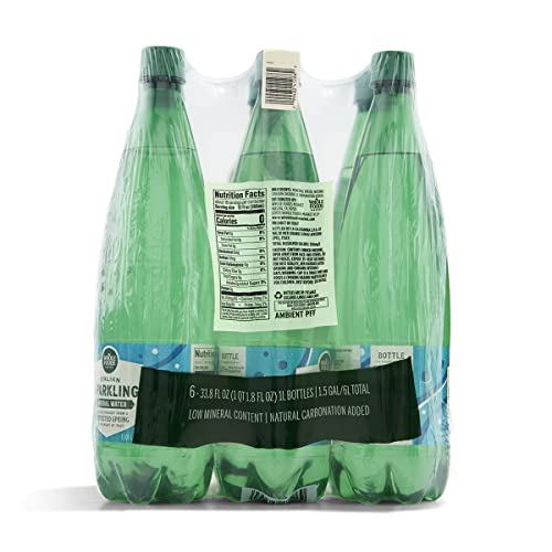 Whole Foods Market, Lemon Sparkling Mineral Water, 16.9 Fl Oz, 6 Count