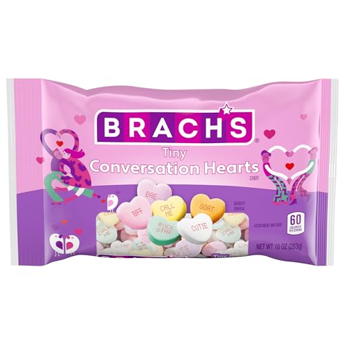 Brach's Valentine's Day Tiny Conversation Hearts, Friendship Exchange, 1 oz Boxes, 24 Ct