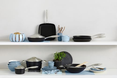 Scanpan Professional 2 qt Nonstick Saucepan with Lid - Compatible with All Cooktops, Induction Ready, Metal Utensil Safe, Oven Safe to 500°F, Dishwasher Safe