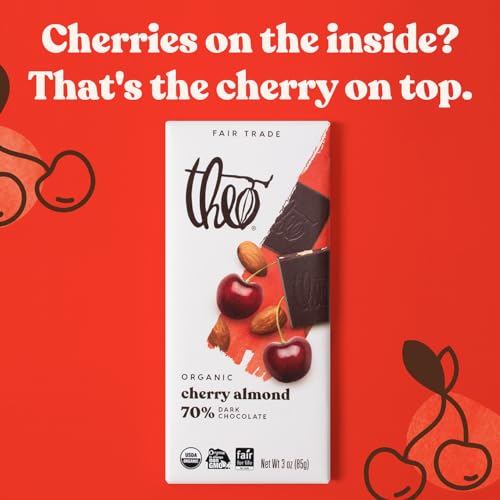 Theo Mint Organic Dark Chocolate Bar, 70% Cacao, 1 Bar | Vegan, Fair Trade
