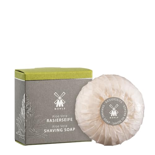 MÜHLE SHAVE CARE Shaving Soap - Sandalwood Luxury Shaving Soap for Men, Rich Lather, Lightly Scented,65g | Warm sandalwood with coriander/star anise; dense creamy foam prepares beard hair for wet shave, suited to normal and dry skin