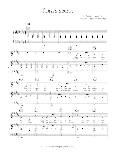 Enya - A Day Without Rain | Piano Vocal Guitar Songbook | 12 New Age and Celtic Hits | Includes Sheet Music, Lyrics