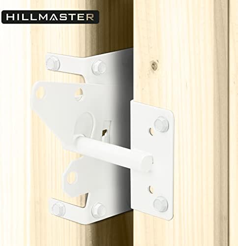 HILLMASTER Heavy Duty Self-Locking Gate Latch for Wooden Fence, Post Mount Automatic Gate Lock Gravity Door Latch Hardware for Secure Pool