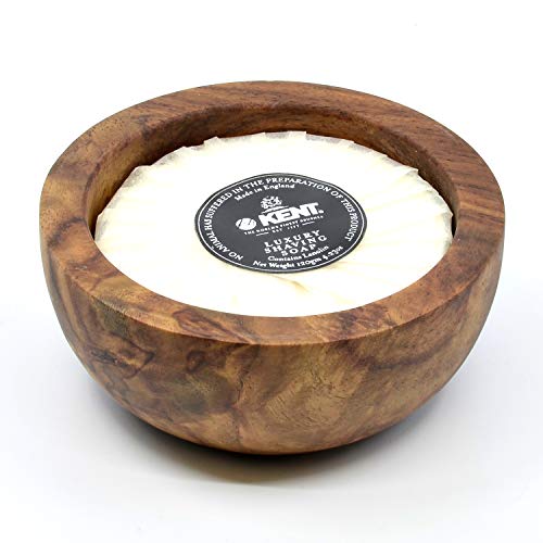 Kent SB2 Shaving Soap Puck Refill for Men for Shaving Soap Bowl Use with Shaving Brush for Men, Luxury Shave Barber Soap Made with Extracts of Coconut, Sgea, Jaboba Made in England