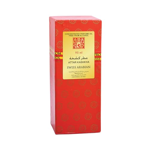 Swiss Arabian Attar Kashkha - Amber Concentrated Perfume Oil - Arabic Perfume for Women and Men - Spicy Notes with Woody, Musky Undertones - 3.2 oz