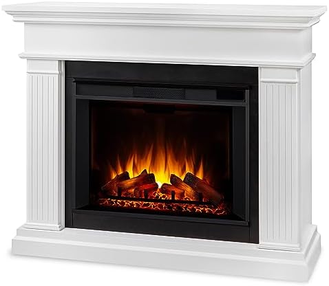 Real Flame Centennial Grand Electric Fireplace with Mantel for Living Room or Bedroom, Replaceable Fireplace Insert Heater