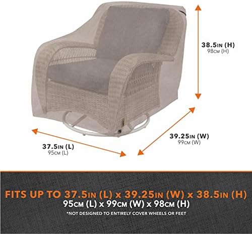 Modern Leisure Garrison Swivel Lounge Patio Chair Cover - Weather-Resistant Fabric - Outdoor Furniture Protection Perfect for Patio, Deck