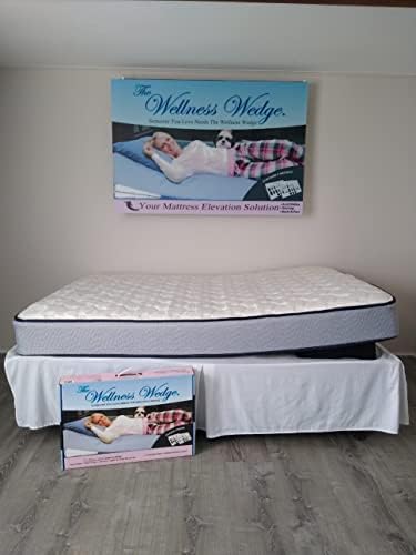 The Orthopedic Bed Wedge - Two Pack of Under-Mattress Wedges - Affordable Adjustable Base Alternative - 5 Inch Lift - Naturally Reduces Acid Reflux