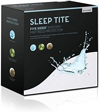 SLEEP TITE Five Sided Mattress Protector - 100% Waterproof on Top and Sides, King