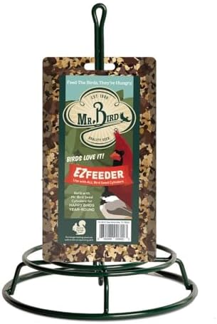 EZ Feeder | Seed Cylinder Holder for Large and Small Cylinders | Bird Feeder | Backyard Birdfeeding | Wild Bird Food