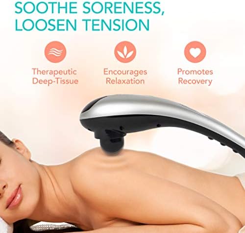 Tapping Pro - Handheld Deep Tissue Back, Neck, Shoulder, Leg, Calf Muscle Massager with Extension Handle - FSA HSA Eligible