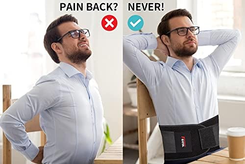 FEATOL Back Brace Support Belt-Lumbar Support Back Brace for Back Pain, Sciatica, Scoliosis