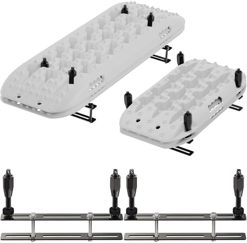 ALL-TOP Recovery Board Mount Kit, Universal Bracket for Traction Tracks, Adjustable DIY Lockable Pin Set for Roof Rack, Crossbar & Cargo Basket