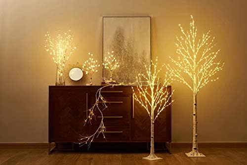 LITBLOOM Lighted Tabletop Olive Tree 18IN 50 LED Fairy Lights with Timer Battery Operated or USB Plug in Bonsai Tree for Wedding Christmas Spring
