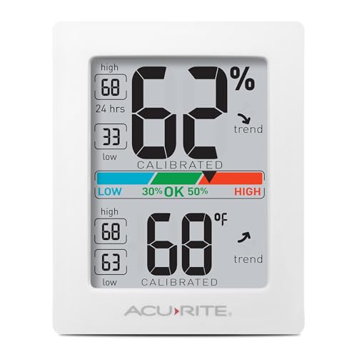 AcuRite Humidity Meter Hygrometer and Indoor Thermometer, Hygrometer