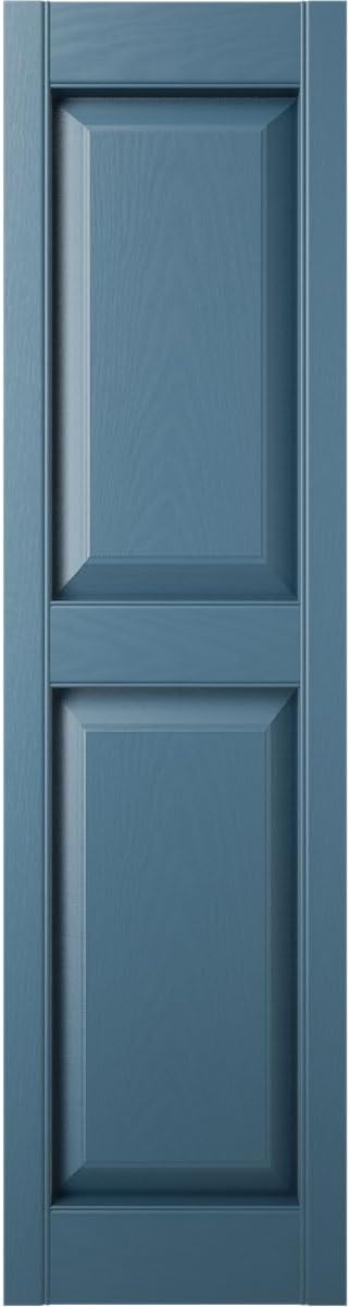 Mid America 00021247002 Standard Size Williamsburg Double Panel Vinyl Shutters, w/Installation Shutter-Lok's & Matching Screws (Per Pair), 002, 12"W x 47"H, Black