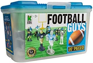 Kaskey Kids Football Guys, Navy Gold vs. Gray Blue, 30 Pieces in Each Set, Includes 2 Teams, Accessories, and Travel Storage Case