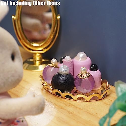 Odoria 1/12 Miniature Perfume Tray Dollhouse Decoration Accessories, Pink
