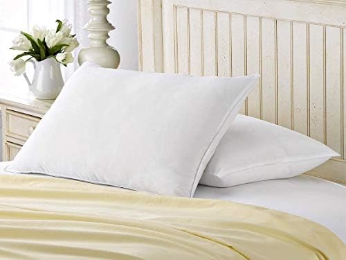 Ella Jayne Home Standard Size Bed Pillows- 2 Pack White Hotel Pillows- Gel Fiber Filled FIRM Gel Pillows with Hypoallergenic Classic Cover- Best
