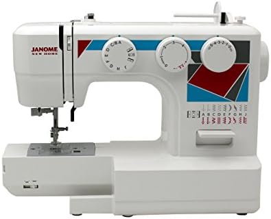 Janome MOD-19 Easy-to-Use Sewing Machine with 19 Stitches, Automatic Needle Threader and 5-Piece Feed Dogs,white