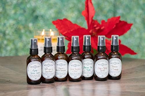 Fragrant Room Spray - Frasier Fir + Thyme - Amber Glass Bottle with Fine Mist Sprayer - Hand Poured in the USA by Seventh Avenue Apothecary