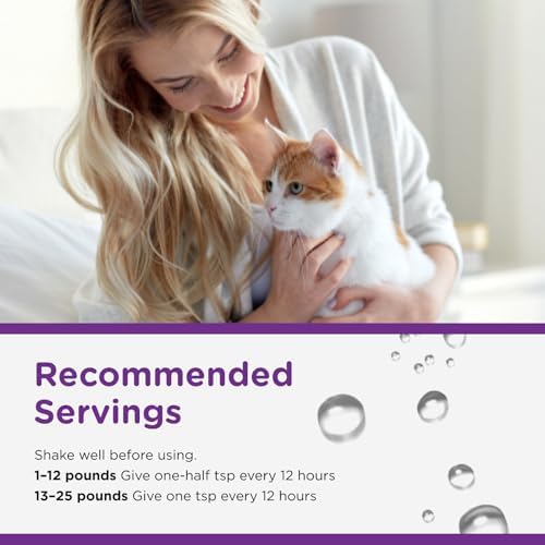 Nutri-Vet Anti-Diarrhea Liquid for Cats, Gentle Formula with Pectin and Kaolin, Soothes Upset Stomach and Irritated GI Tract, Slows Stool Passage, Cat Essentials, Detoxifies Bacterial Toxins, 4oz