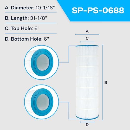 SpiroPure Replacement for CC200 Pleatco PAP200 Unicel C-9419 Pool Filter