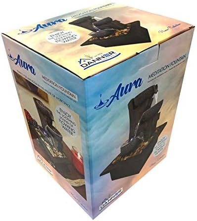 Danner Manufacturing, Inc., Aura Meditation Fountain with 3 Tiered LED Waterfall, Pack of 1, 03801