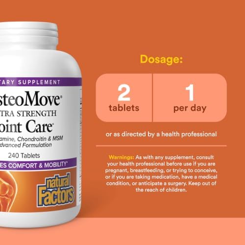 Natural Factors, OsteoMove Joint Care, Extra Strength Support for Joint and Bone Health, Non-GMO, 240 tablets (120 servings)