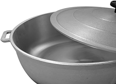Uniware 9900 Super Quality Aluminum Caldero,Dutch Oven, 51 QT,Silver (55cm (21.7-Inch))