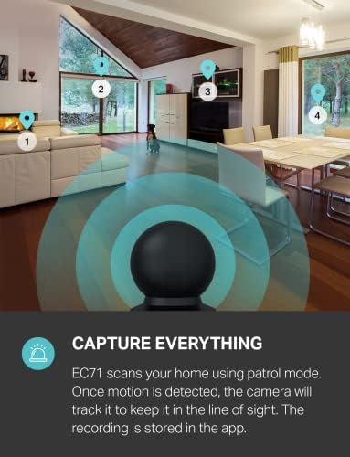 Kasa 1080p Indoor Pan/Tilt Wired Security Camera, Baby & Pet Monitor, EC70